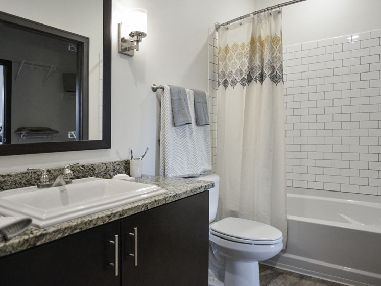 Model Bathroom at 9910 Sawyer Apartment Homes in Louisville, Kentucky, KY